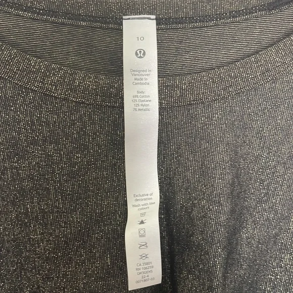 NWOT Lululemon Crescent sparkle twist front tee - Picture 3 of 4